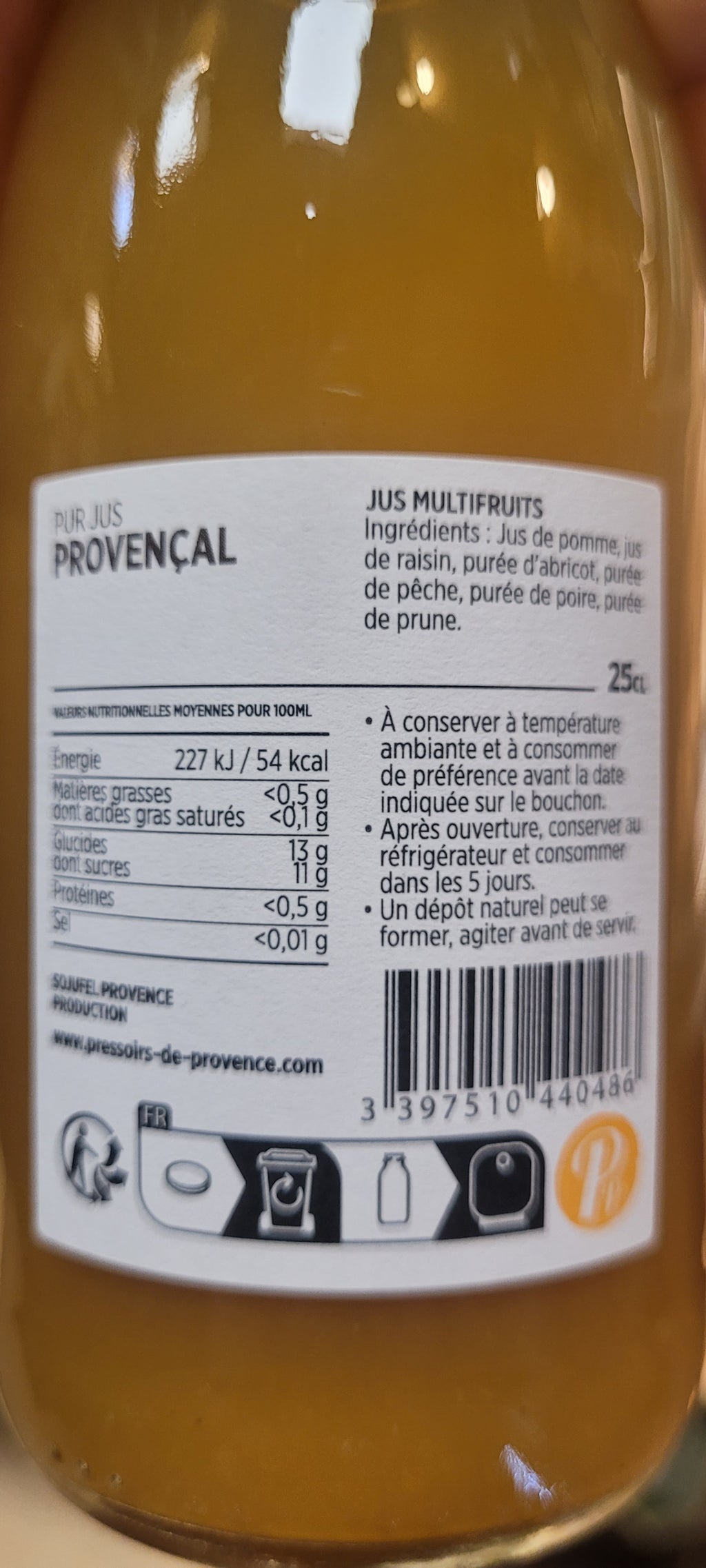 Pur Jus "Cocktail provençal" 25 cl