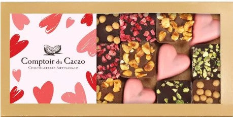 Etui Cœur et Assortiment Praliné Feuilleté 175g