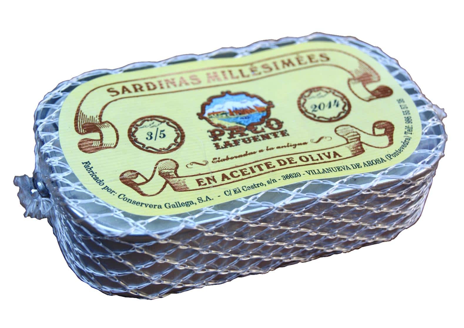 Sardines millésimées 2018 à l'huile d'olive Paco Lafuente